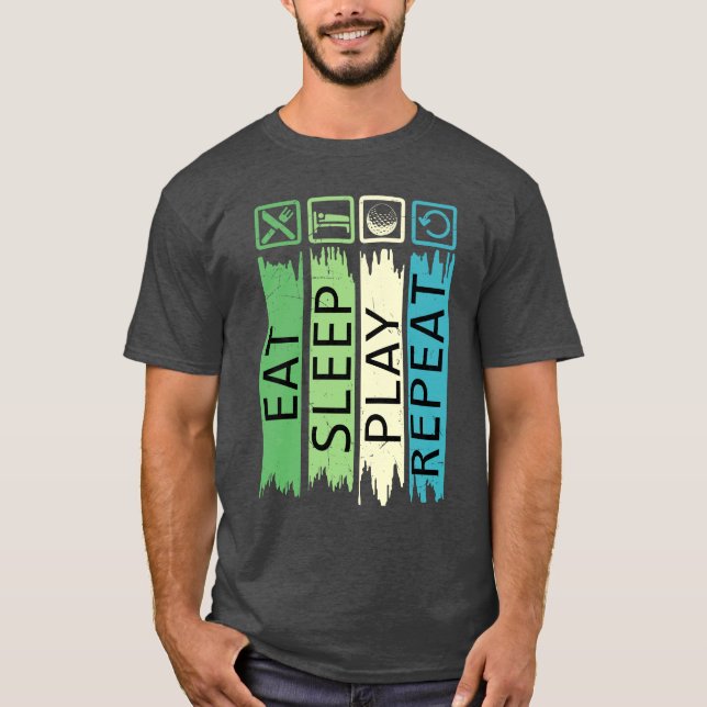 T-shirt Eat Sleep Play Repeat (Devant)