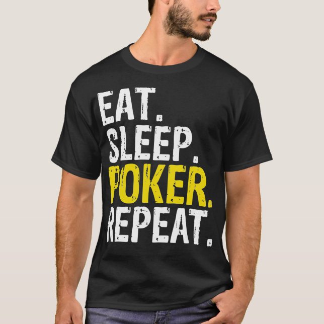 T-shirt Eat Sleep Poker (Devant)