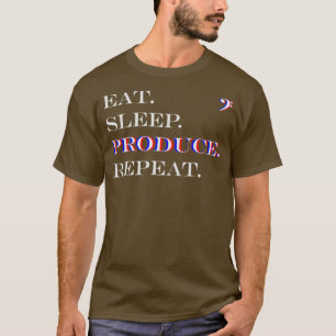 T-shirt Eat Sleep Produire Répéter Basse Musique Producteu