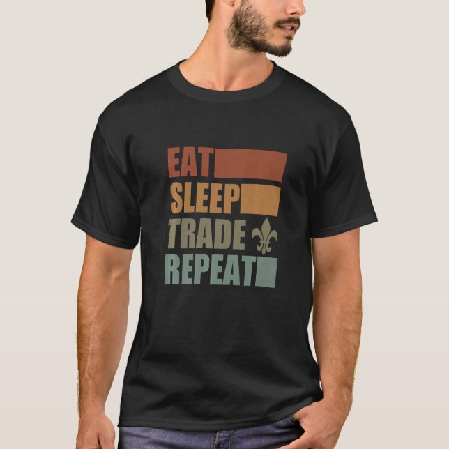 T-shirt Eat Sleep Scout Repeat For Camping Enthusiast Desi (Devant)