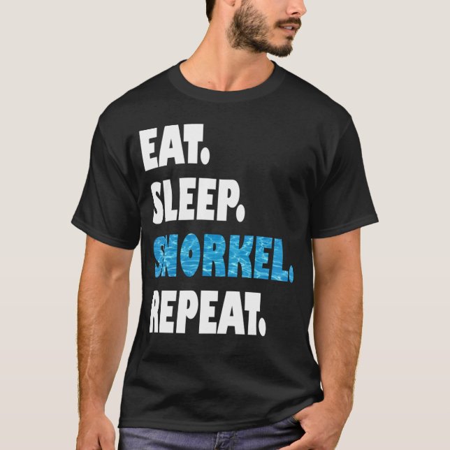 T-shirt Eat Sleep Snorkel Repeat (Devant)