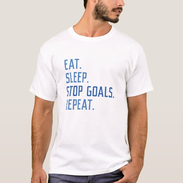 T-shirt Eat Sleep Stop Buts Répéter (Devant)