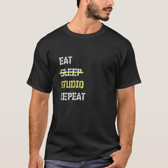 T-shirt Eat Sleep Studio Repeat Architecture (Devant)