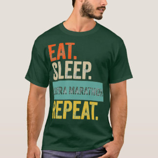 T-shirt eat sleep ultra marathon repeat retro vintage