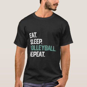 T-shirt Eat Sleep Volleyball Répéter l'entraîneur d'équipe