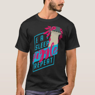 T-shirt Eat. Sleep. WIGGLE. Repeat. - Monster Hunter Desig