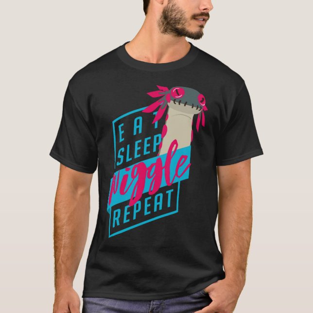 T-shirt Eat. Sleep. WIGGLE. Repeat. - Monster Hunter Desig (Devant)