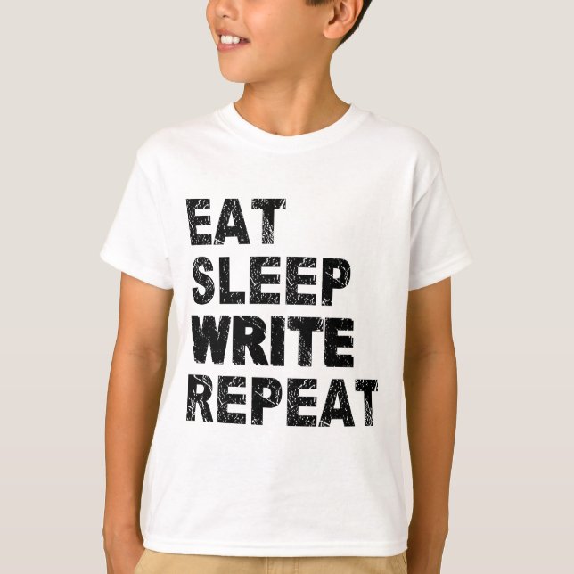 T-shirt Eat Sleep Write (Devant)