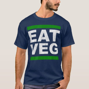 T-shirt EAT VEG Vegan Vegetarian Herbivore Basé sur le Pla