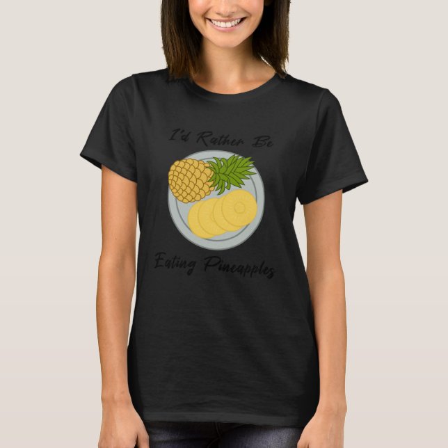 T-shirt eating Fruits Pineapples Tropical Summer Fruits (Devant)