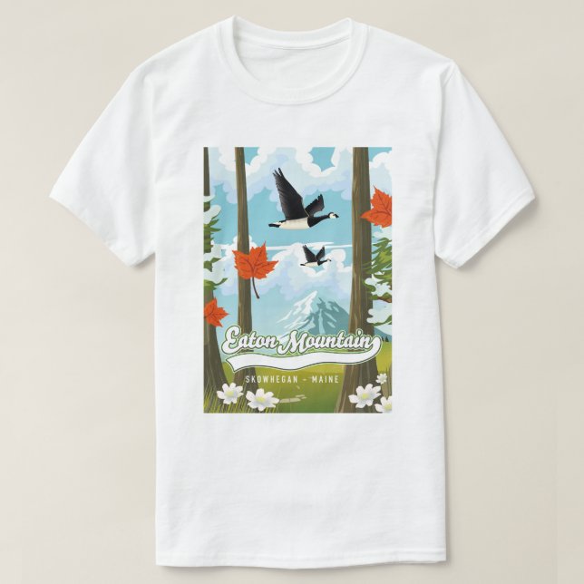 T-shirt Eaton Mountain Skowhegan, Maine (Design devant)