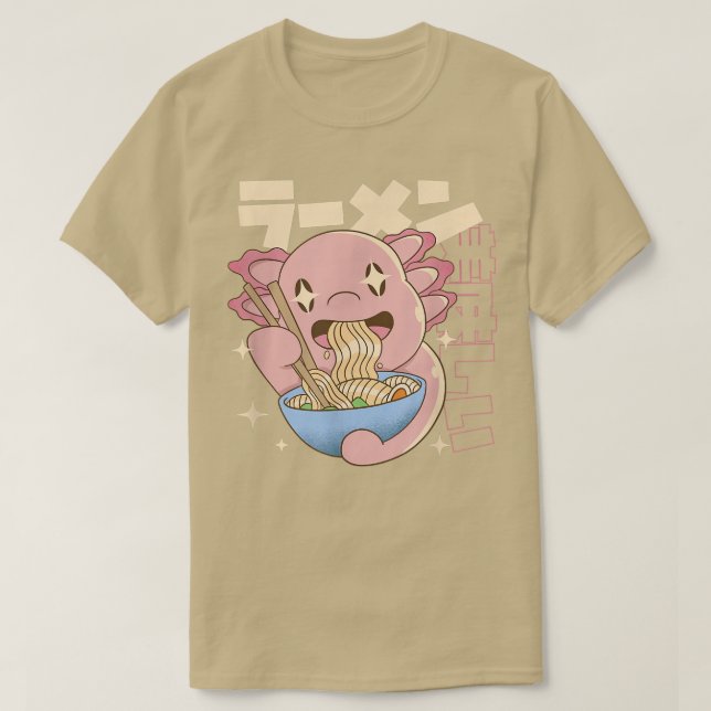 T-shirt EATSALOTL RAMEN Japonais Axolotl Manger Noodles Ja (Design devant)