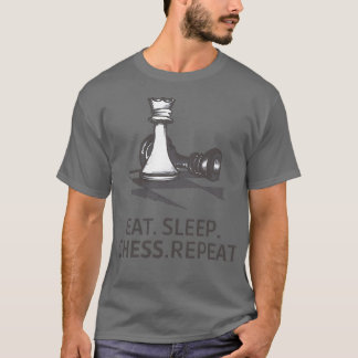 T-shirt EATSLEEPCHESSREPEAT Téléphone Boîtes Et Autres Cad