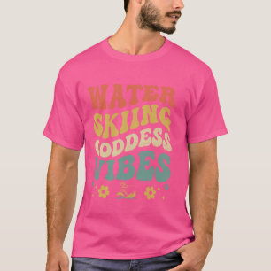 T-shirt Eau Amusante Ski Girl Ski Ski Cool Surface Wa