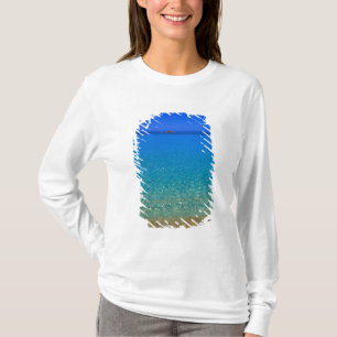 T-shirt Eau bleue, îles Exuma, Bahamas.