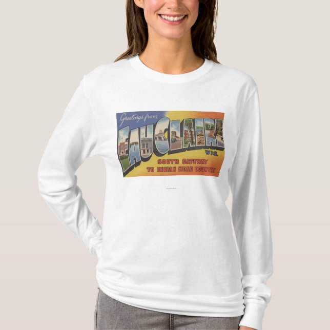 T-shirt Eau Claire, le Wisconsin - grandes scènes de (Devant)
