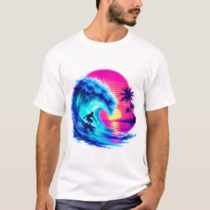 T-shirt Eau de mer tropicale vibrante PNG aquarelle d'été 
