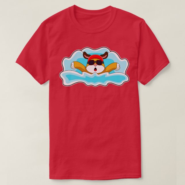 T-shirt Eau de natation pour chiens (Design devant)