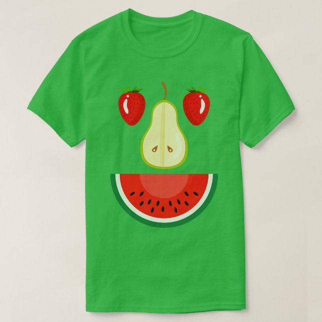 T-shirt Eau de poire de fraise Melon Fruit de visage (Design devant)