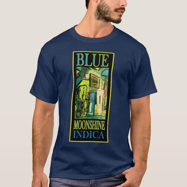 T-SHIRT EAU-DE-VIE BLEUE INDICA (Devant)