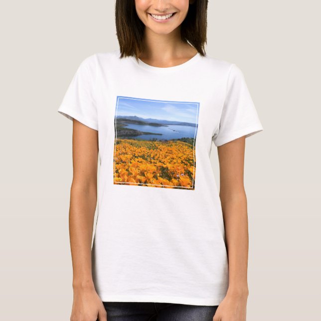 T-shirt Eau | Lac California Avec Des Pépites D'Or (Devant)
