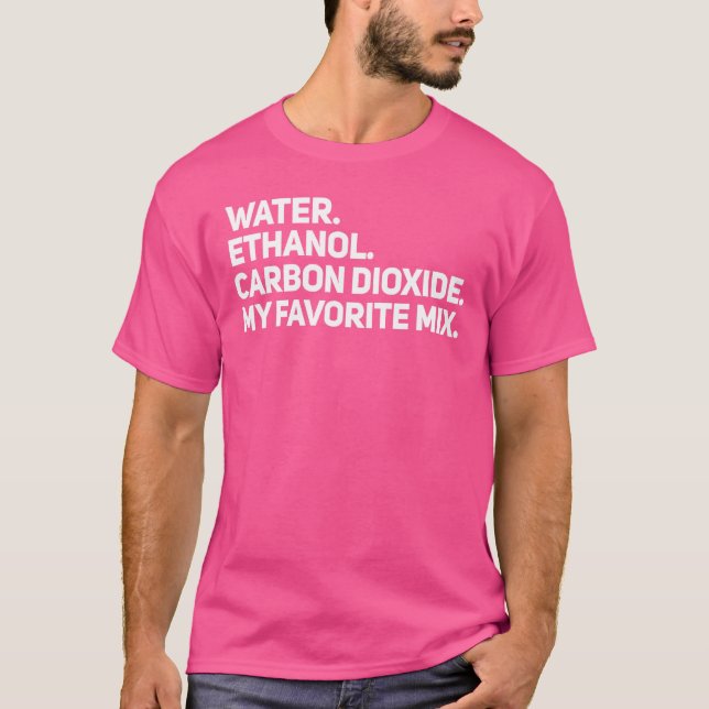 T-shirt Eau L'éthanol et le CO2 rendent difficile Seltzer  (Devant)