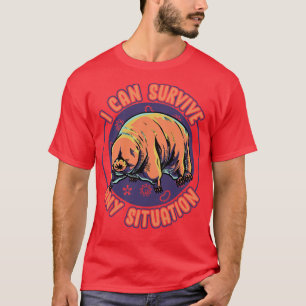 T-shirt Eau Ours Tardigrade Je Peux Survivre N'Importe Que