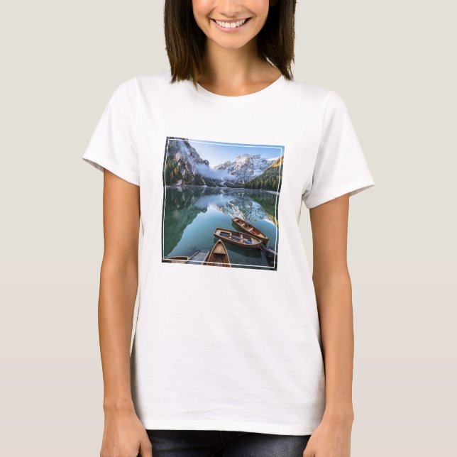 T-shirt Eau | Pragser Wildsee Dolomites Italie (Devant)