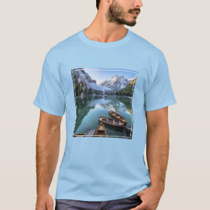 T-shirt Eau Pragser Wildsee Dolomites Italie