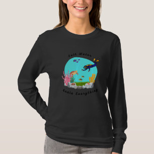 T-shirt Eau Salée Traite Tout Plongée Plage d'été