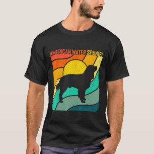 T-shirt Eau Spaniel Vintage Retro Chien Maman Papa