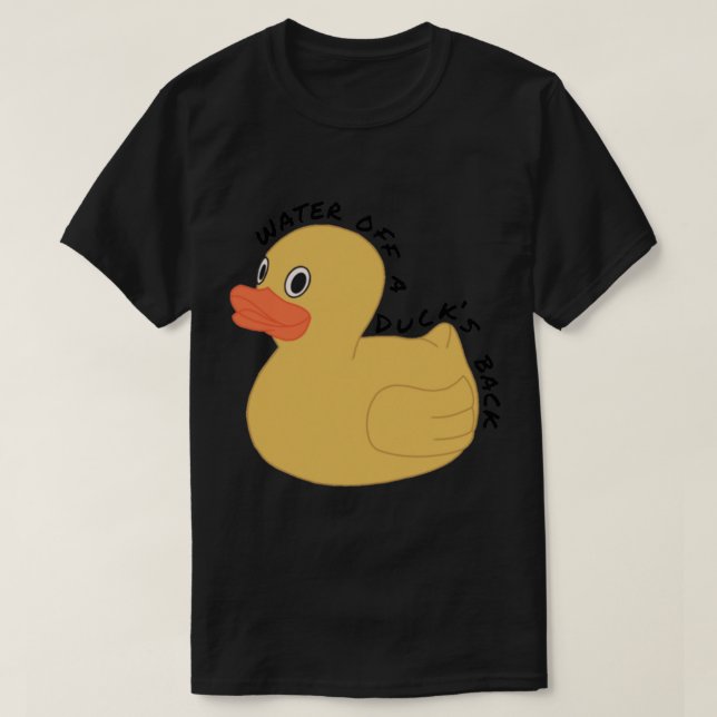 T-shirt Eau sur le dos d’un canard (Design devant)