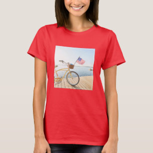 T-shirt Eau Vélo au bord du lac