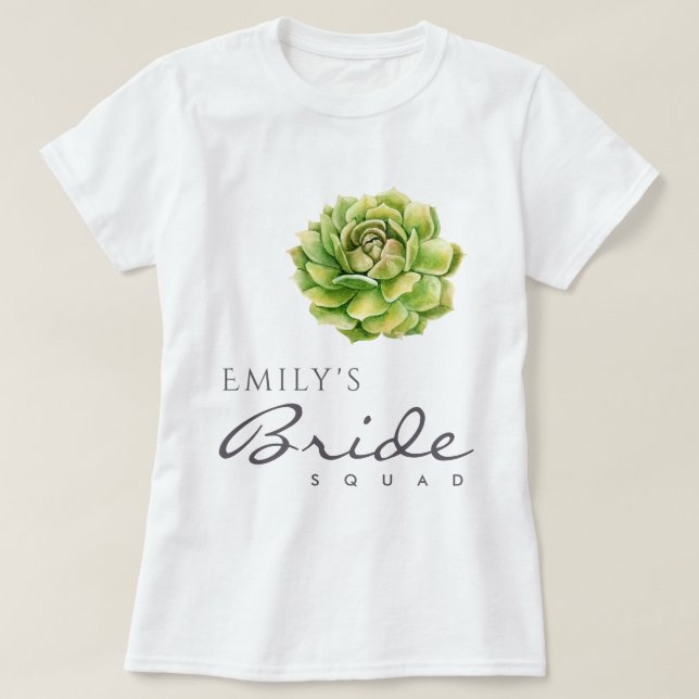 T-SHIRT EAU VERTE VIBRANTE COULEUR SUCCULTE BRIDE SQUAD (Design devant)