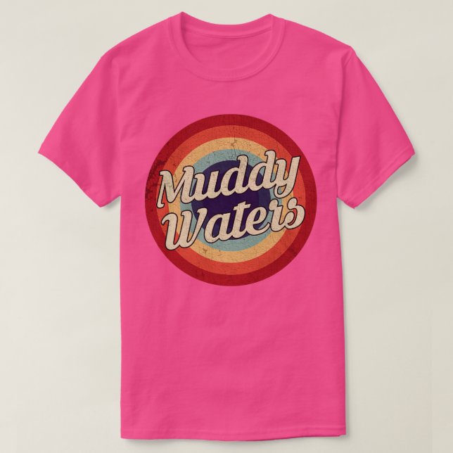 T-shirt Eaux boueuses Retro Circle Vintage (Design devant)