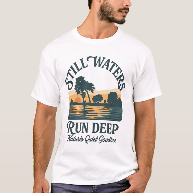 T-shirt Eaux Calmes Profondes – Paysage Naturel (Devant)