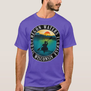 T-shirt Eaux Chequamegon Fleur Wisconsin Kayaking