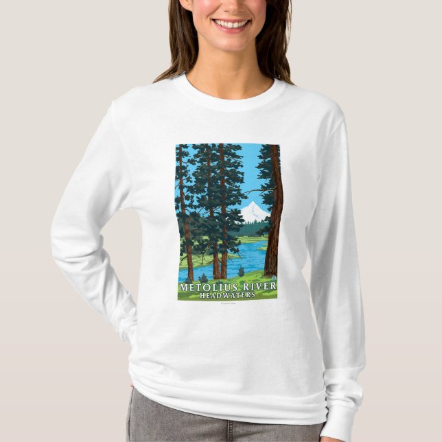T-shirt Eaux de plus près de la source de rivière de (Devant)