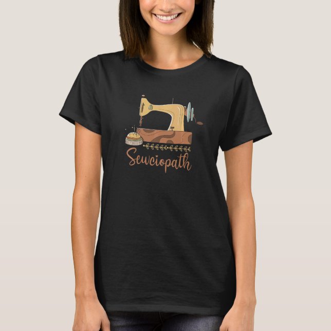 T-shirt Eaux D'Égout À Quilter Sewciopath Épuration Pour Q (Devant)
