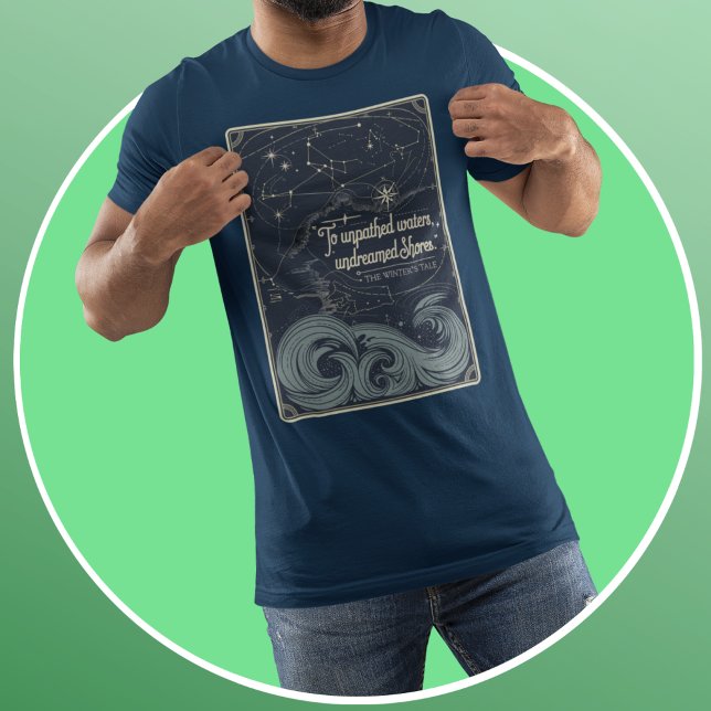 T-shirt Eaux non pathisées : Elégant céleste Vintage (Créateur téléchargé)