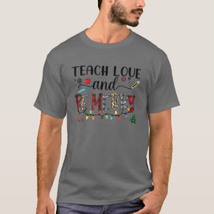 T-shirt Eb80 Apprendre Amour Joyeux Noël Professeur Leopar