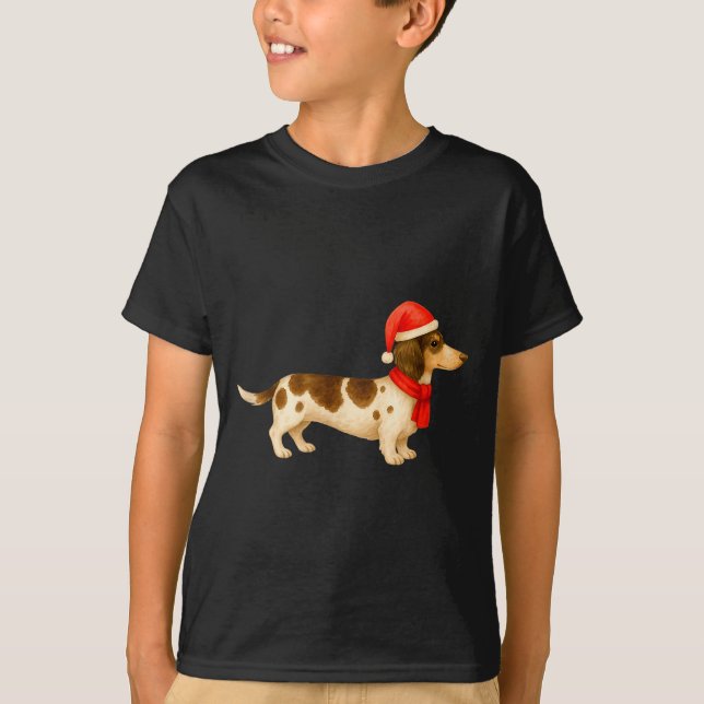 T-shirt Ebald Christmas Dachshund E Funny Doxie Dog Mom  (Devant)