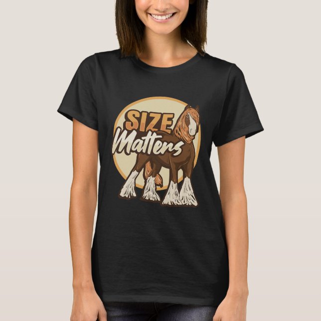 T-shirt Ébauche De Taille De Mème De Cheval S Conception P (Devant)