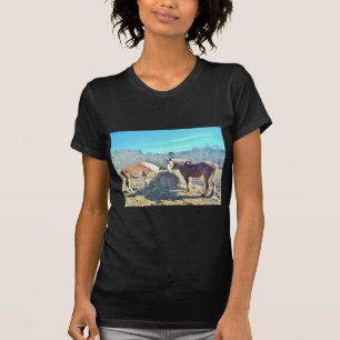 T-shirt Ébauche secourue Chevaux mangeant foin