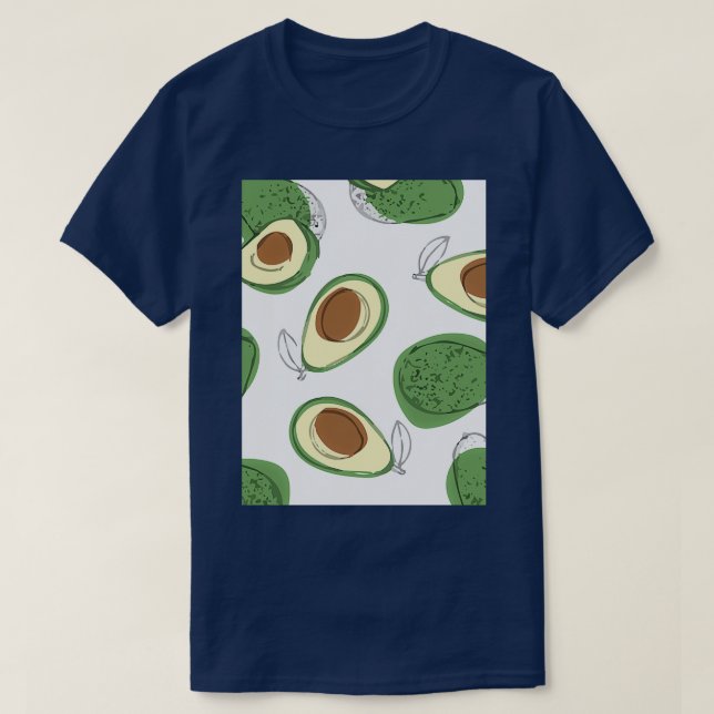 T-shirt Ébauche tropicale exotique Avocado (Design devant)