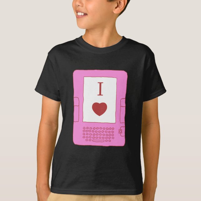 T-shirt ebooks du coeur i (rose) (Devant)