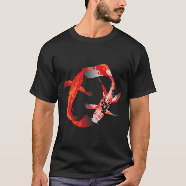 T-shirt Écailles de carpe koï - Jaune (Devant)