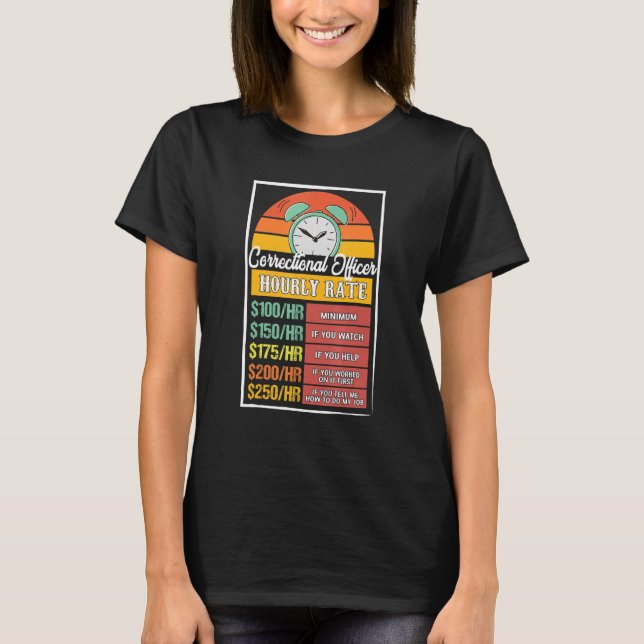 T-shirt Écart horaire de l'agent correctionnel (Devant)
