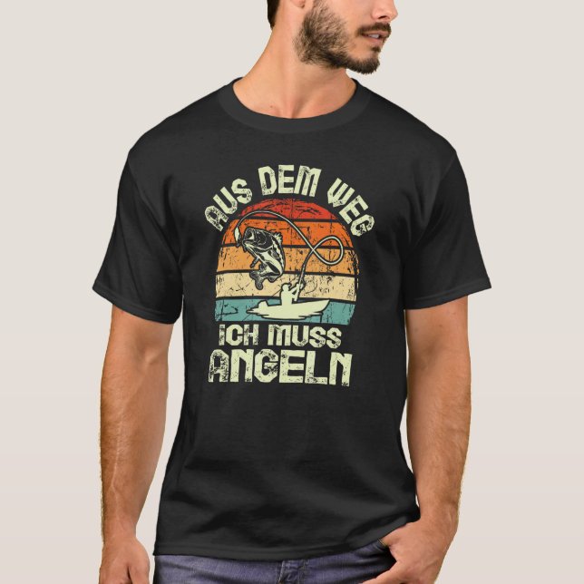 T-shirt Écartez-vous, je dois pêcher à l'angling idée (Devant)