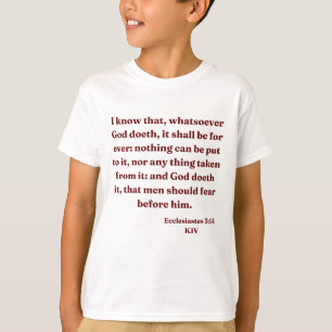 T-shirt Ecclésiaste 3:14 KJV Bible Verse Boy's